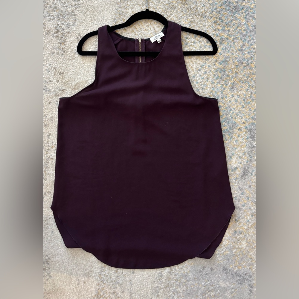 Aritzia Wilfred Dark Purple Sleeveless Blouse